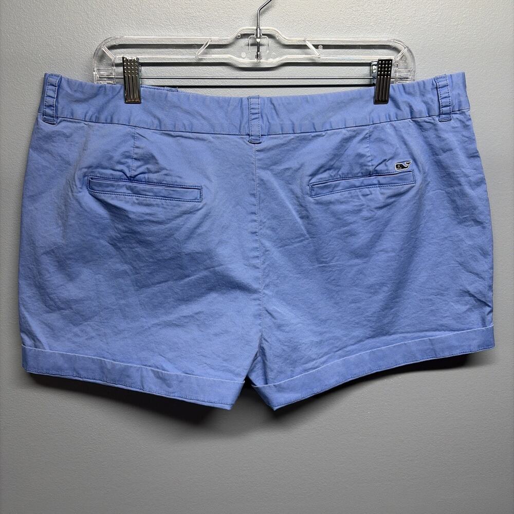 Women’s Size 16 Vineyard Vines Cotton/Spandex Shorty Shorts - Periwinkle Blue - Picture 2 of 6